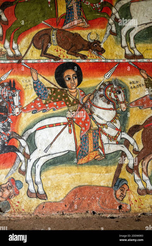 artwork and murals inside traditional ethiopian orthodox church in northern ethiopia 2DDW0R3.jpg