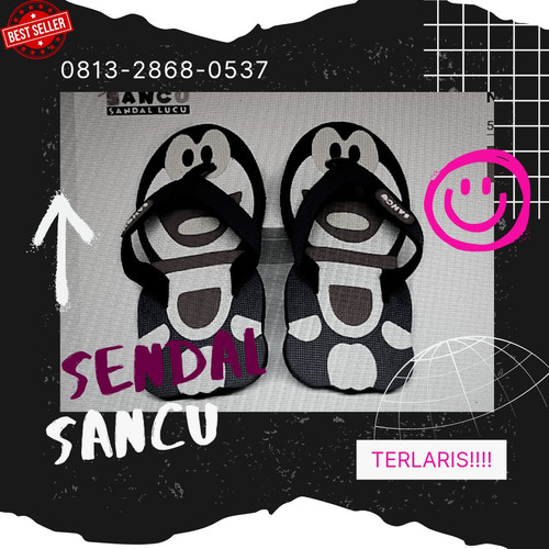 Produsen SANCU Sandal Anak Laki Laki / Perempuan Jepit Lucu Karakter Doraemon Nyaman, An.jpg