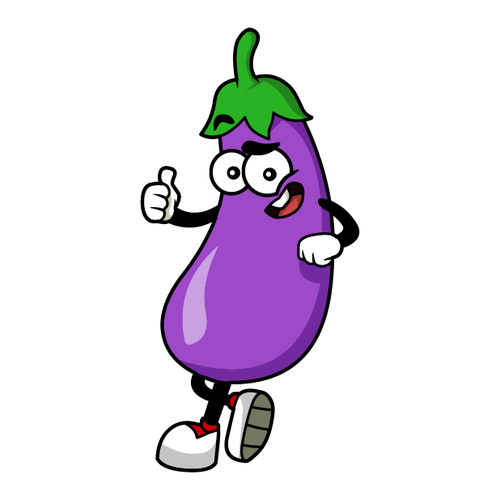 imgbin sticker eggplant png.png