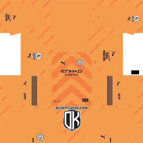 Manchester City F.C. 2022 2023 Kit Released By Puma For Dream League Soccer 2019 (Goalkeeper Home).png