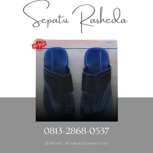 Produsen Sandal Jepit Pria Kulit Asli Rasheda GR 47 Big Size Jumbo - 44, Hitam Tambun Selatan.jpg