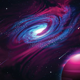 space galaxy background free vector