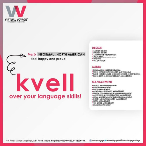 Virtual Voyage ensures that you "kvell" over your English Speaking Skills with exceptional training methods created and refined by Language Experts. Our Programs in Spoken English include Phonetics, Personality Development, Vocational, and Non-Vocational Skills, Vocabulary Improvement, Linguistics and a lot more.