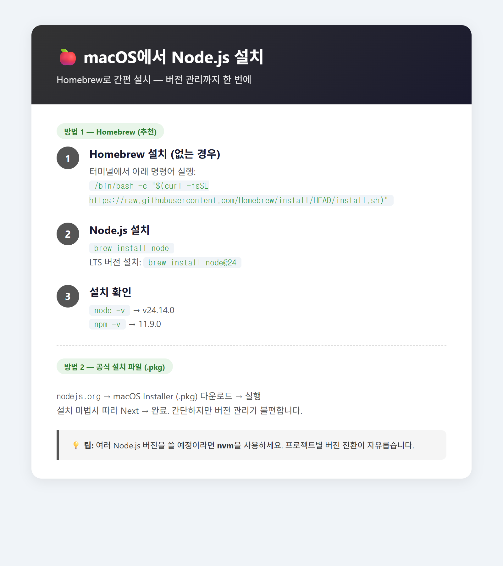 macOS 설치 방법
