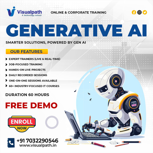 Visualpath provides Generative AI Training in Ameerpet designed for professionals aiming to build practical AI expertise. The program covers workflow integration, AI-driven productivity systems, and applied use cases instead of experimental learning. Structured guidance ensures you gain clarity, confidence, and career-ready AI skills aligned with industry expectations. We also provide corporate training. Call +91-7032290546.

WhatsApp: https://wa.me/c/917032290546
Visit: https://www.visualpath.in/generative-ai-course-online-training.html
Visit our Blog: https://visualpathblogs.com/category/generative-ai-genai/