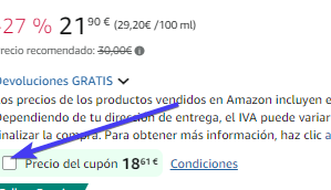 captura de pantalla de ayuda para conseguir la oferta temporal