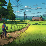 cycling country scenery