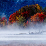 melody of mist dawn at lake hibara kd 1920x1080