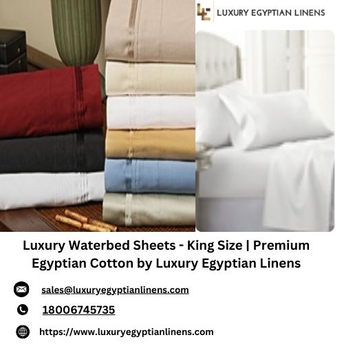 Luxury Waterbed Sheets King Size Premium Egyptian Cotton by Luxury Egyptian Linens.jpg