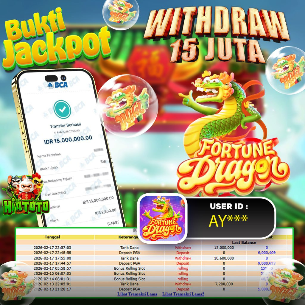 HIATOTO JACKPOT!!! Jackpot FORTUNE DRAGON PGS Sebesar Rp,15.000.000 Juta Di Bayar Lunas!