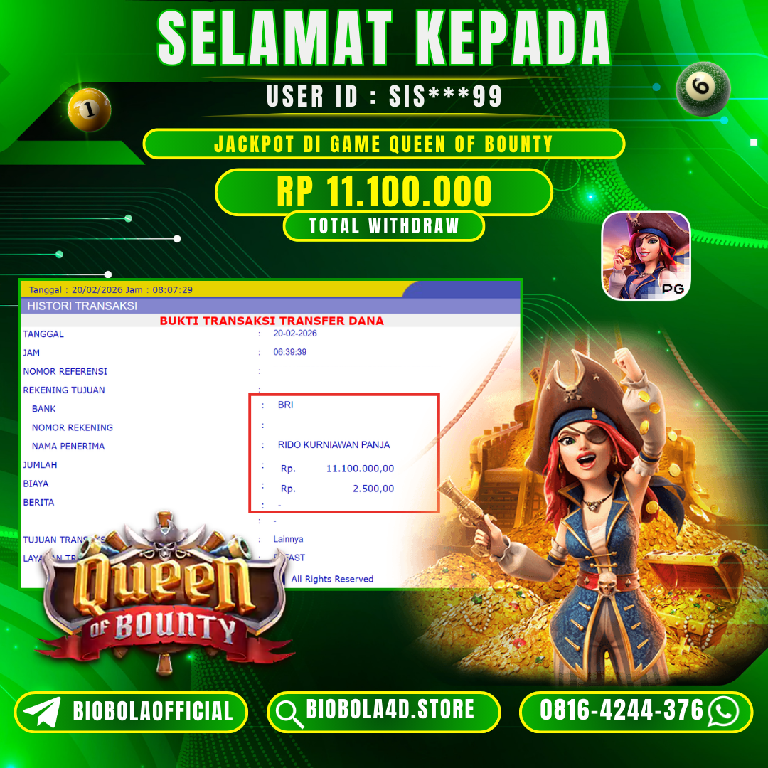 JP QUEEN OF BOUNTY PG SOFT 11 JT DI BAYAR LUNAS !!