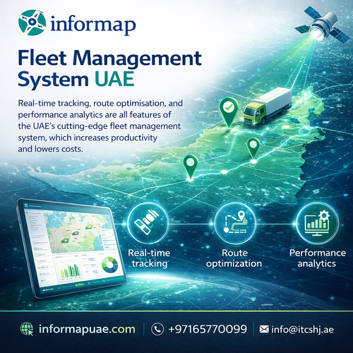 Real-time tracking, route optimisation, and performance analytics are all features of the UAE's cutting-edge fleet management system, which increases productivity and lowers expenses. Visit: https://informapuae.com/fleet-management-tracking-system/