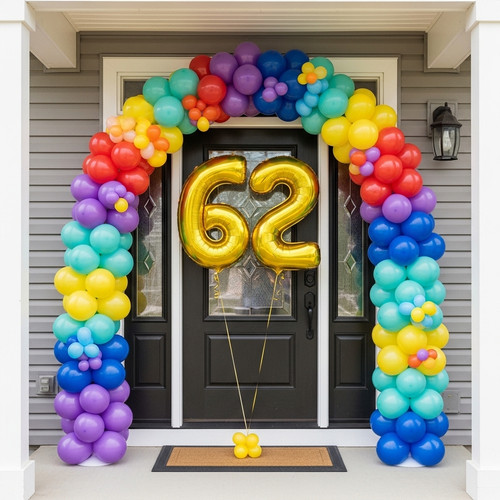 32 Inch Big Gold Large Number 62 Mylar Foil Balloon For Helium & Air Filled Premium Self Seal Balloo.jpg