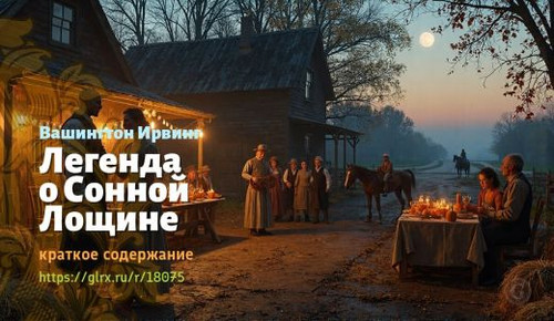 Читать краткий пересказ книги Вашингтона Ирвинга «Легенда о Сонной Лощине». Легенда о Сонной Лощине,.jpg