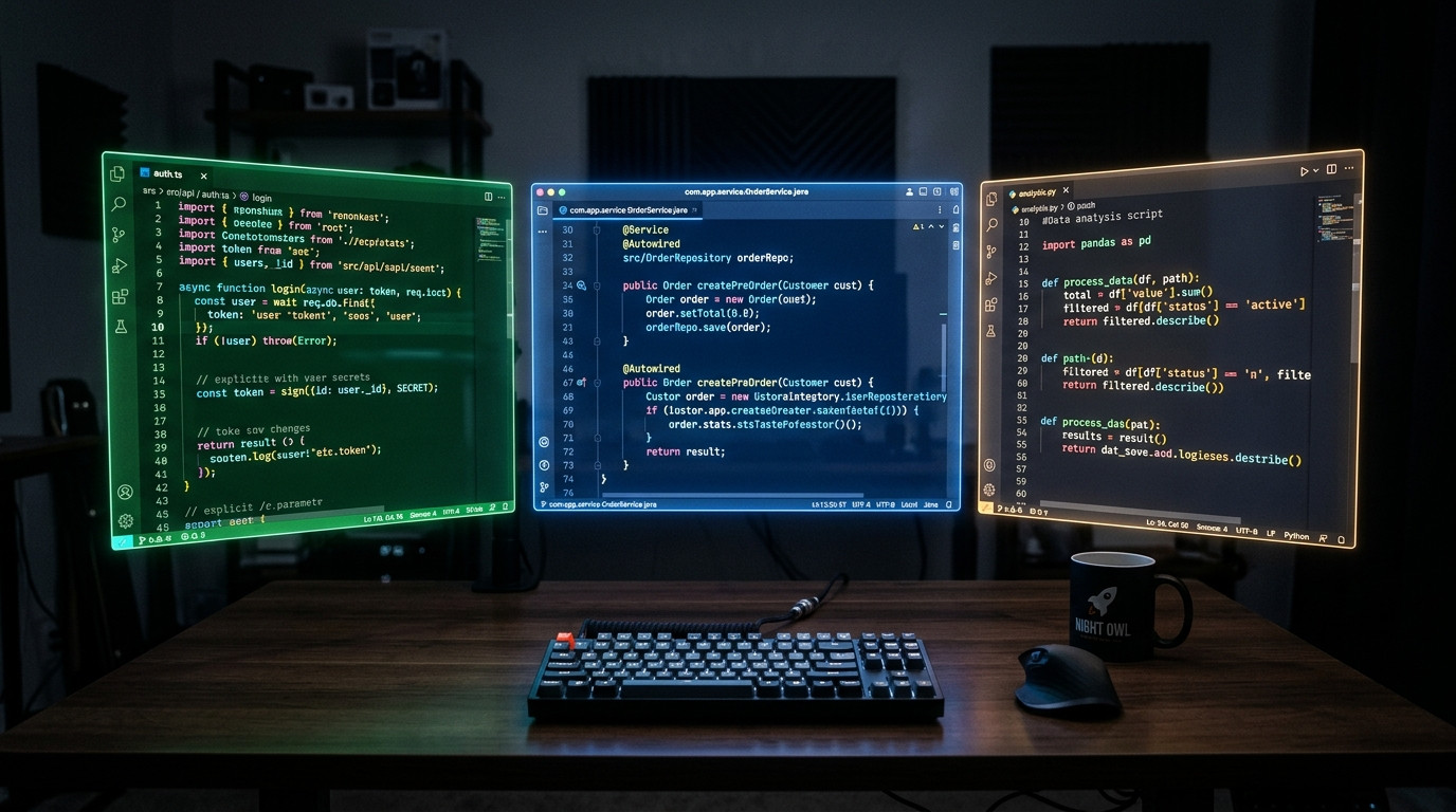 AI coding comparison across three models