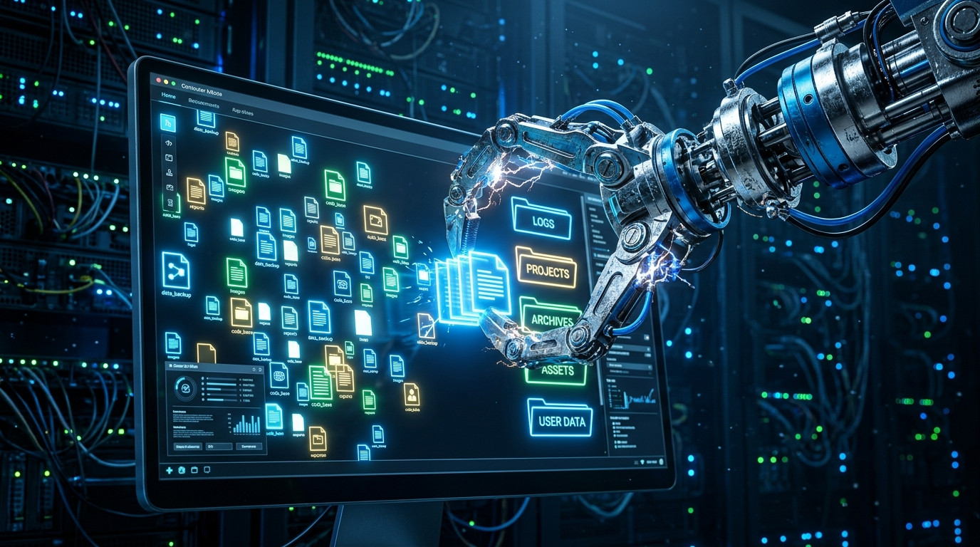 AI agent organizing files autonomously