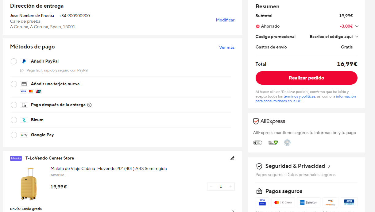 captura de pantalla de ayuda para conseguir la oferta temporal