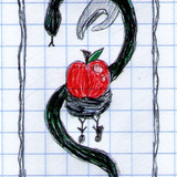 Adam, Eve, the apple and the snake