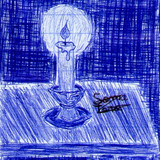 Blue candle