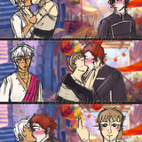 OT3 kiss meme (Shasrian)