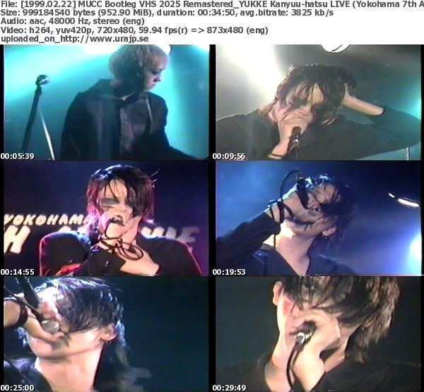 [VHS] ムック – MUCC Official Bootleg Series – Time Capsule from VHS 2025 Remaster (YUKKE MUCC加入初LIVE 1999.2.22 横浜7th Avenue)