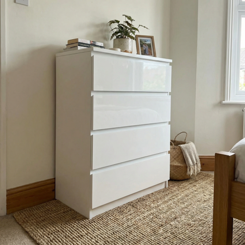 White Gloss Chest of Drawers That Brightens the Room.png