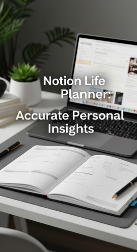 A professional studio with a Notion Life Planner overlay text Notion Life Planner Accurate Personal .jpg