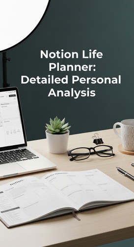 A professional studio with a Notion Life Planner overlay text Notion Life Planner Detailed Personal .jpg