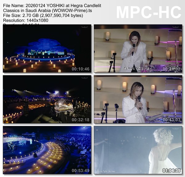 [TV-Variety] YOSHIKI at Hegra Candlelit Classics in Saudi Arabia 2025.11.20 (WOWOW 2026.01.24)