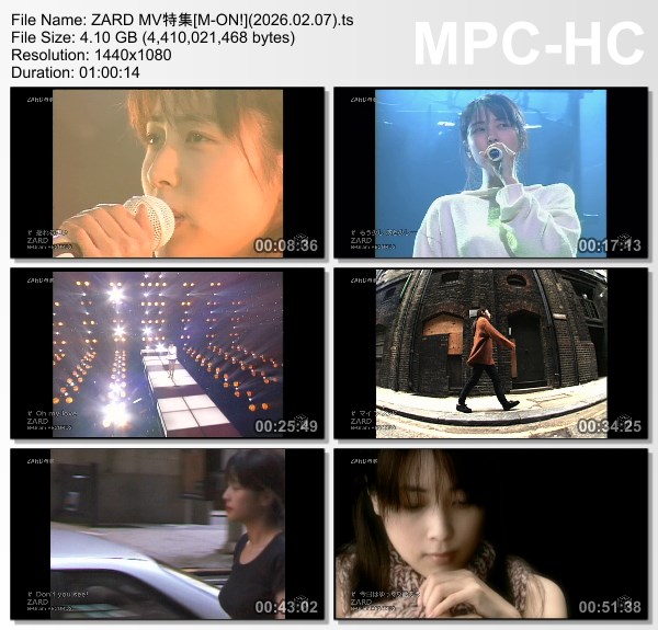 [TV-Variety] ZARD MV特集 (M-ON! 2026.02.07)