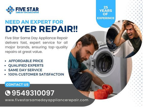 Five star appliance repair experts repair dryer.jpg