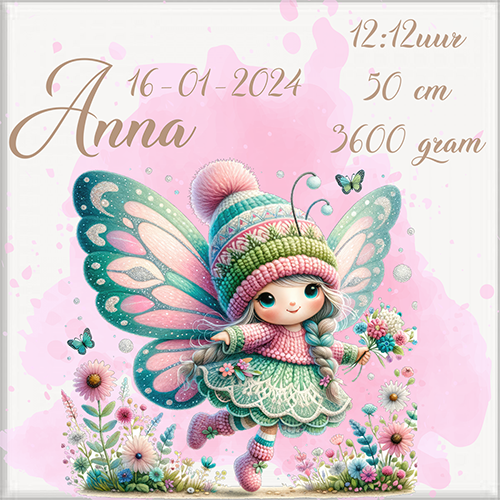 Geboortetegel 15x15cm gepersonaliseerd. - Image 11