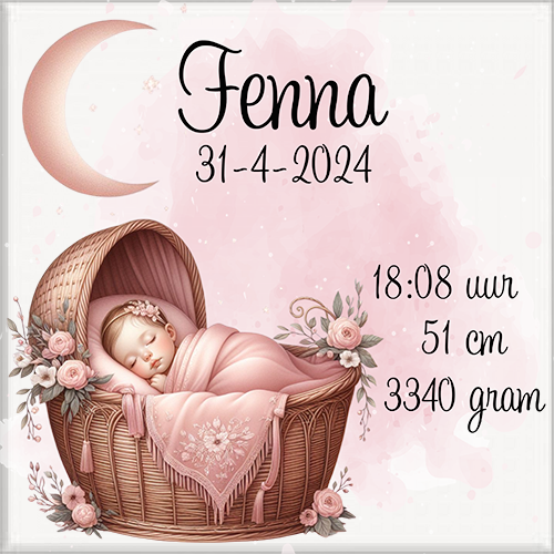 Geboortetegel 15x15cm gepersonaliseerd. - Image 12