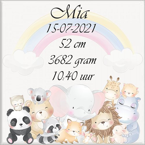 Geboortetegel 15x15cm gepersonaliseerd. - Image 10