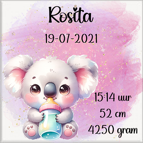 Geboortetegel 15x15cm gepersonaliseerd. - Image 14