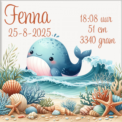 Geboortetegel 15x15cm gepersonaliseerd. - Image 4