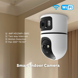 Camera Indoor, 360°Dual Lens Home 09
