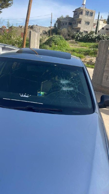 صورة | مستوطنون يهاجمون مركبات المواطنين في منطقة العلم ببلدة طمون جنوب طوباس....