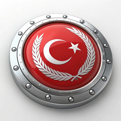 a high quality 3d render of a glossy turkish flag .jpg