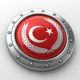 a high quality 3d render of a glossy turkish flag 