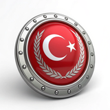 a high quality 3d render of a glossy turkish flag 