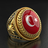 a luxury emblem featuring a vibrant shiny turkish 1
