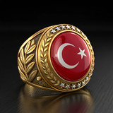 a luxury emblem featuring a vibrant shiny turkish 2