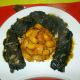 Mbongo tchobi et banae plantin malxé