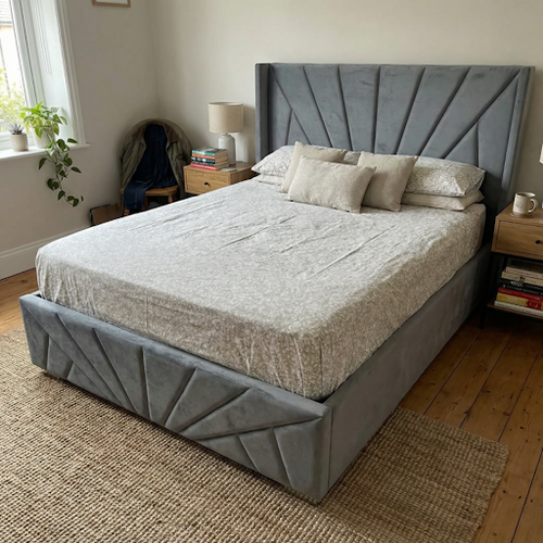 An Ottoman Bed Small Double with a Sunrise Design That Stands Out.png