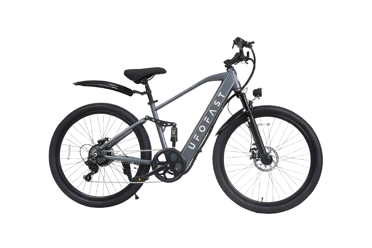Front view of the V-Photon model, a sleek and minimalist urban electric bike.