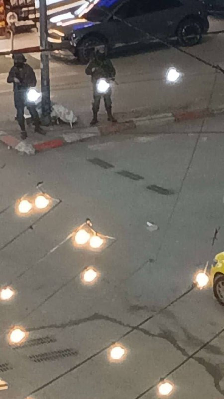 جانب من انتشار قوة راجلة وسط مدينة جنين....