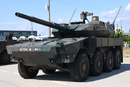 JGSDF Type 16 Maneuver Combat Vehicle (26 7978) left front view at JASDF Hamamatsu Air Base October .jpg