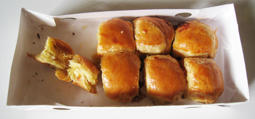 Durian Keju Bollen, Kartika Sari brand pastry filled with cheese and durian cream. Specialty of Band.jpg
