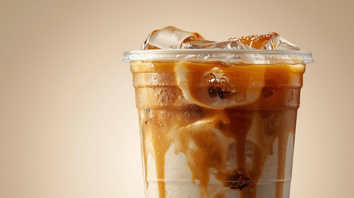 Create a iced coffee in relastoc way and form and the flavor is Caramel Mac 20260304 221700 0000.jpg